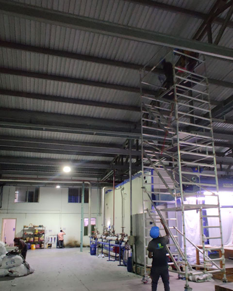 Factory Roof Truss Cleaning & Painting